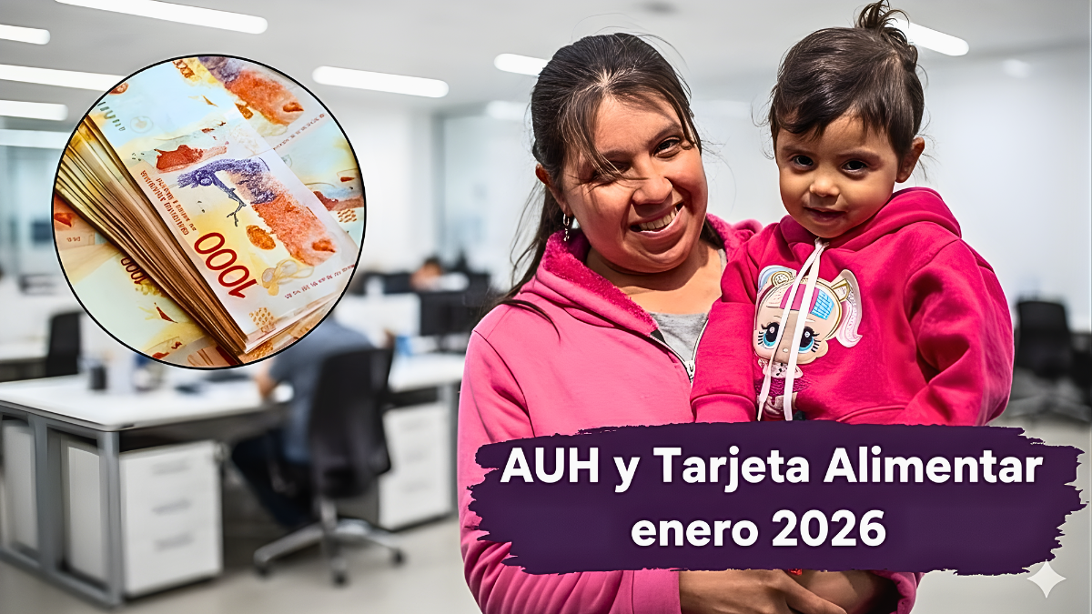 AUH y Tarjeta Alimentar enero 2026: cuánto se cobra, quiénes acceden y calendario oficial de pagos